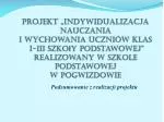 Podsumowanie z realizacji projektu - slide 1