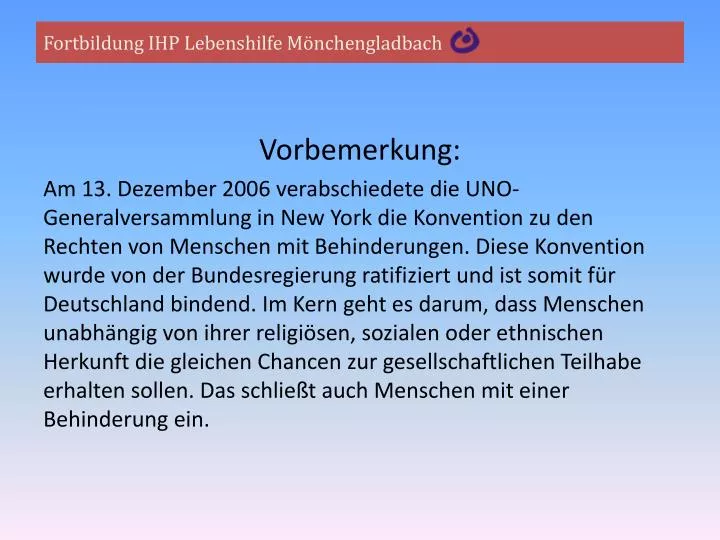 fortbildung ihp lebenshilfe m nchengladbach