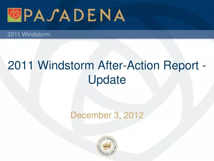 2011 windstorm after action report update
