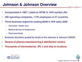 Johnson &amp; Johnson Overview