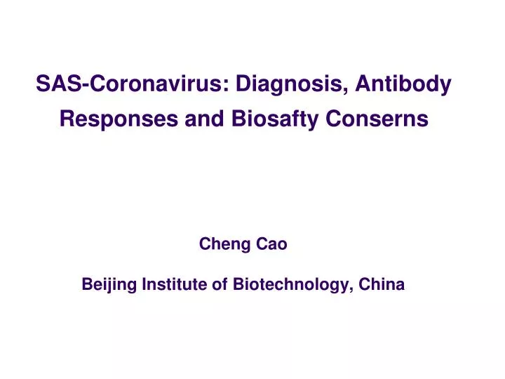 cheng cao beijing institute of biotechnology china