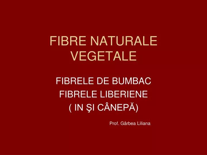 fibre naturale vegetale