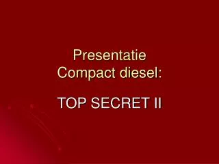 presentatie compact diesel