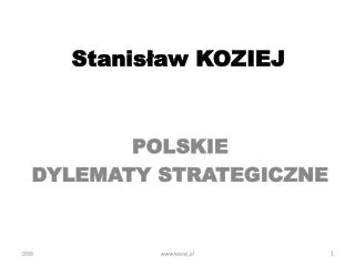 stanis aw koziej