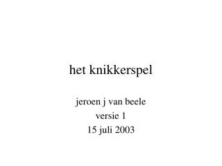 het knikkerspel