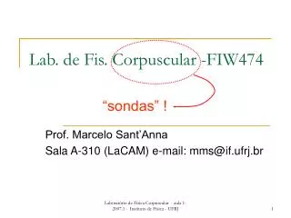 lab de fis corpuscular fiw474