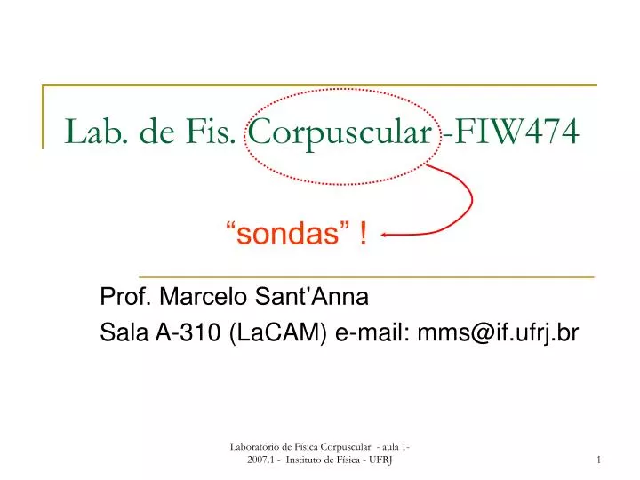 lab de fis corpuscular fiw474