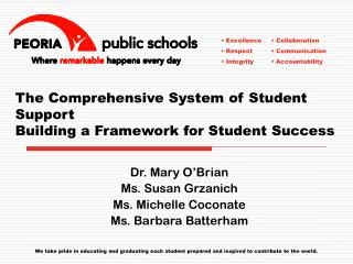 The Comprehensive System of Student Support Building a Framework for Student Success