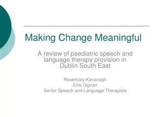 making change meaningful