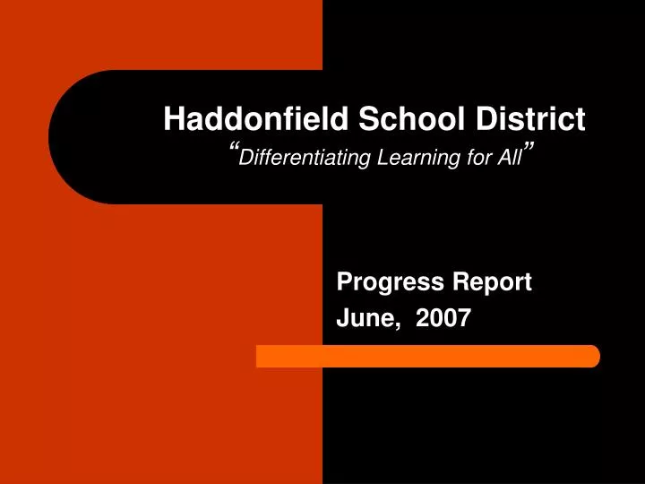 haddonfield school district differentiating learning for all