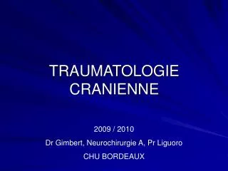 traumatologie cranienne