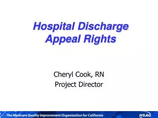 Hospital Discharge Appeal Rights
