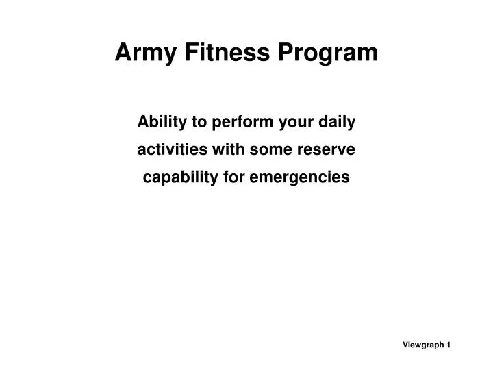 army fitness program