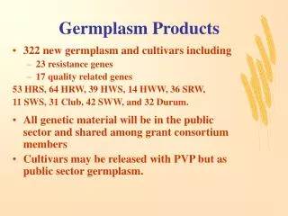 Germplasm Products