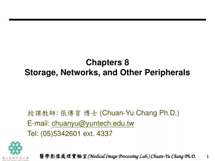 chapters 8 storage networks and other peripherals