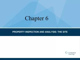 PROPERTY INSPECTION AND ANALYSIS: THE SITE