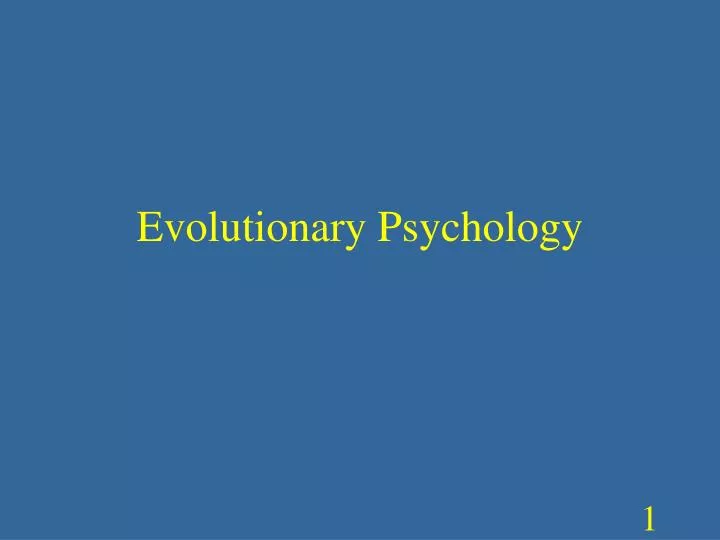 evolutionary psychology