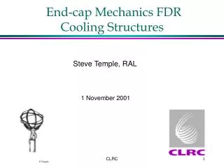 End-cap Mechanics FDR Cooling Structures