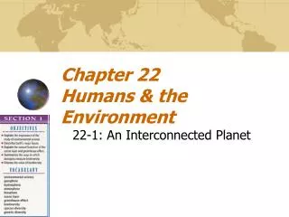 Chapter 22 Humans &amp; the Environment