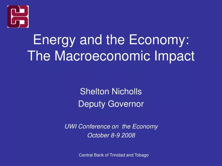 energy and the economy the macroeconomic impact