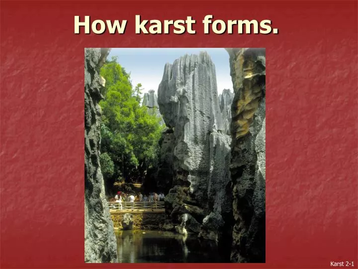 how karst forms