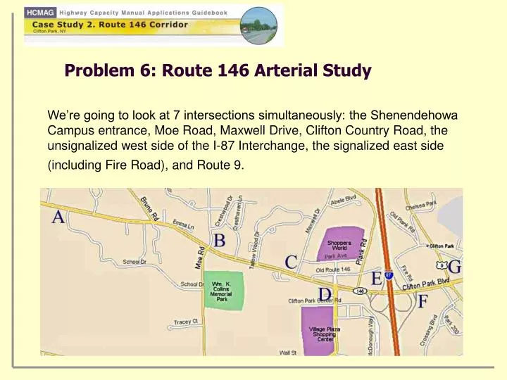 problem 6 route 146 arterial study