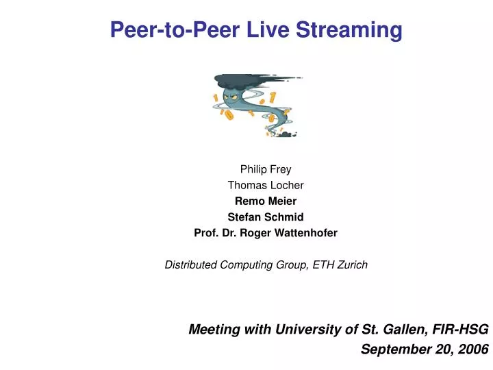 peer to peer live streaming