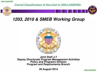 1203, 2010 &amp; SMEB Working Group