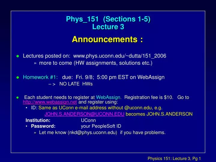 phys 151 sections 1 5 lecture 3