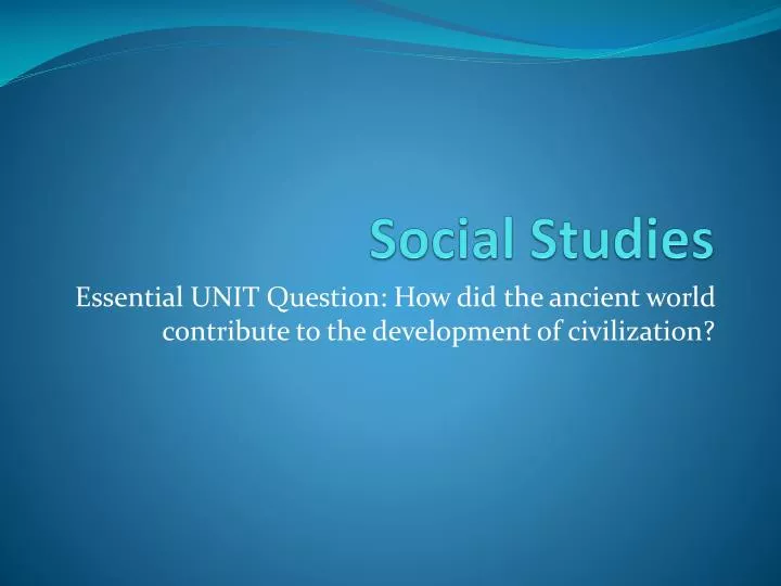 social studies