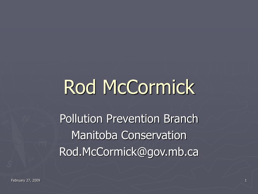 Rod McCormick - slide 1