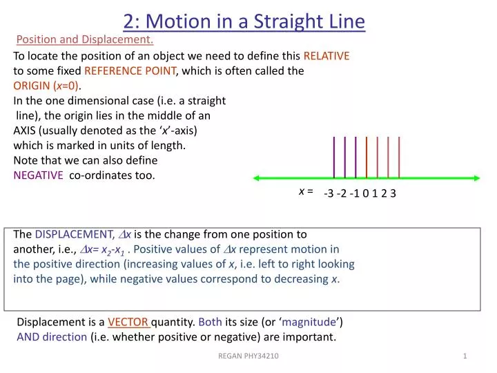 2 motion in a straight line