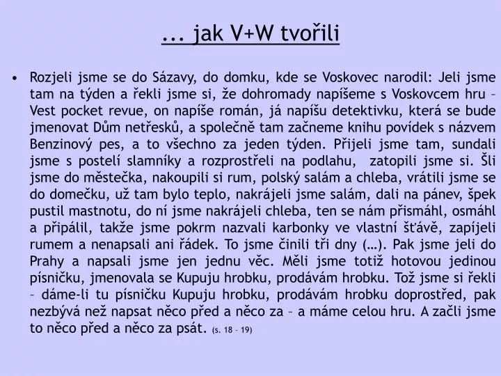 jak v w tvo ili