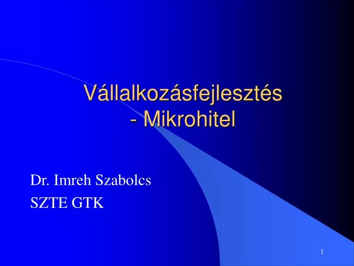 v llalkoz sfejleszt s mikrohitel