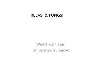 relasi fungsi