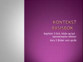 kontekst basisbok