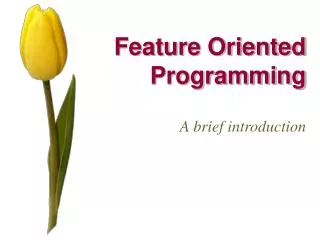 Feature Oriented Programming