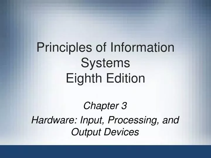 principles of information systems eighth edition