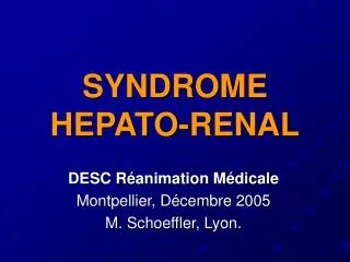 syndrome hepato renal
