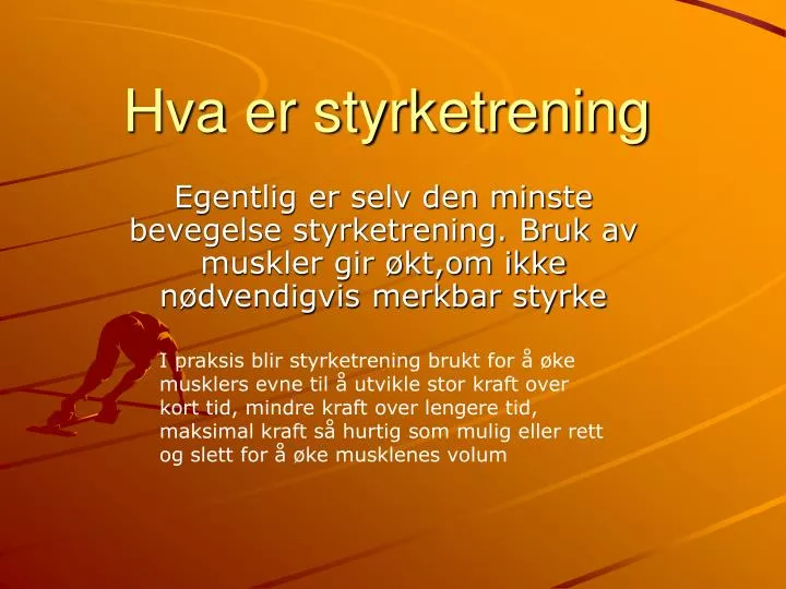 hva er styrketrening