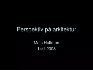 perspektiv p arkitektur