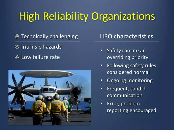 high reliability organizations