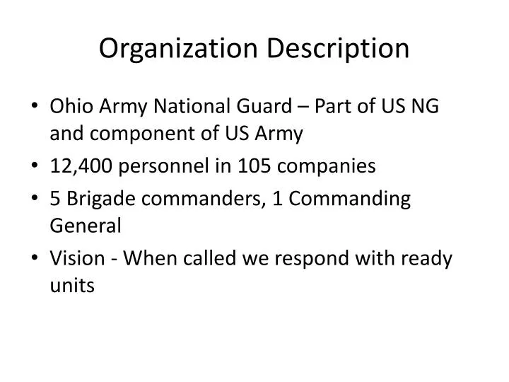 organization description