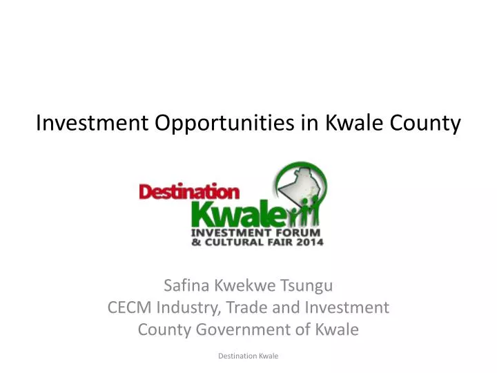 investment opportunities in kwale county