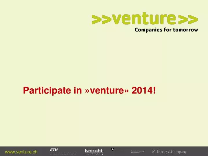 participate in venture 2014