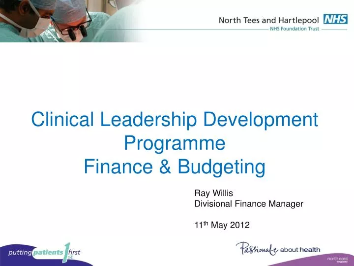 clinical leadership development programme finance budgeting