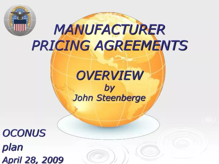 manufacturer pricing agreements overview by john steenberge