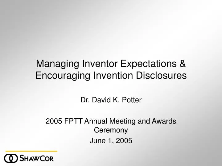 managing inventor expectations encouraging invention disclosures