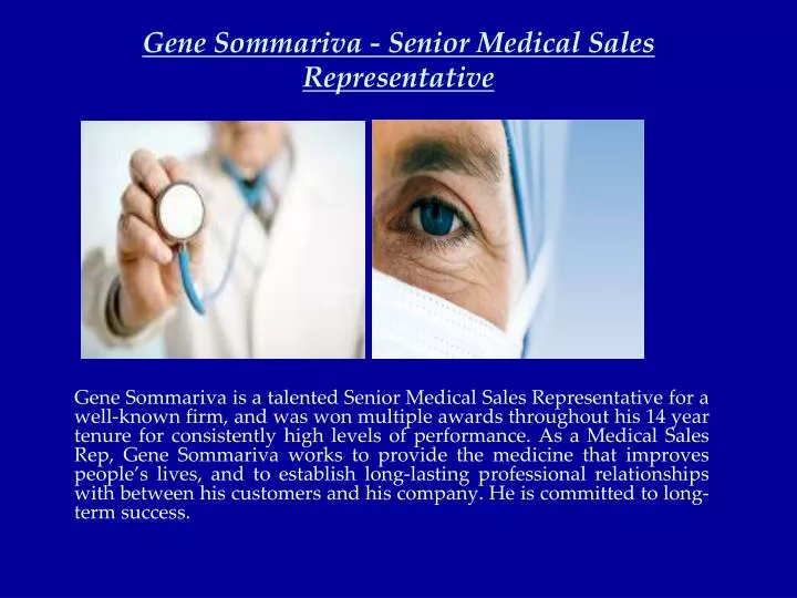gene sommariva senior medical sales representative