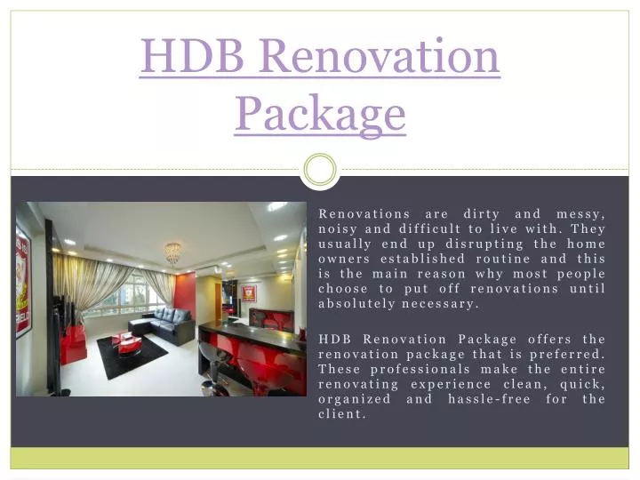 hdb renovation package